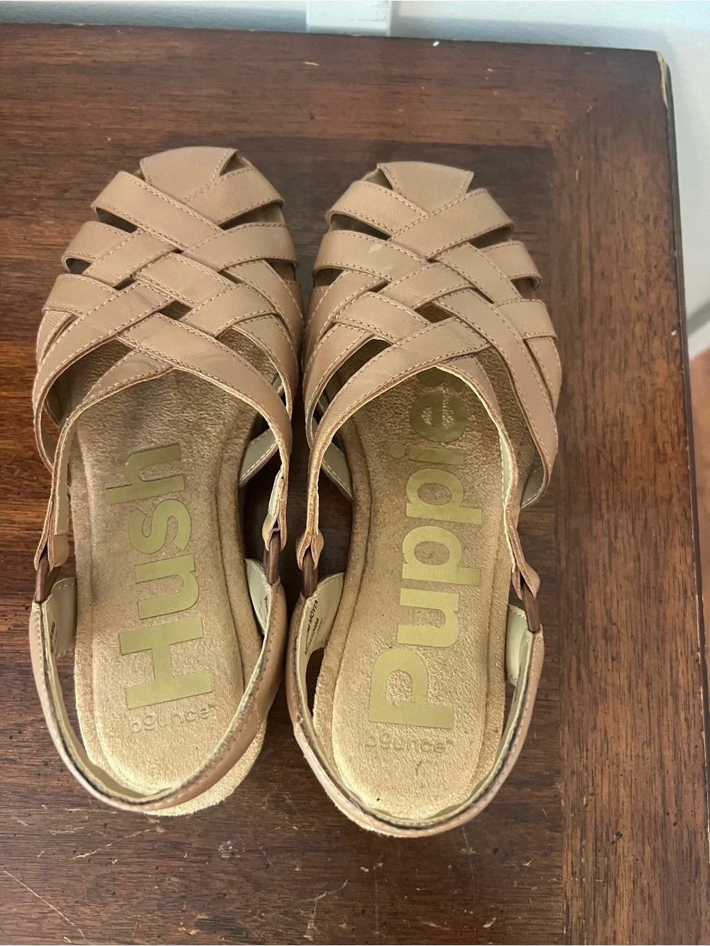 Hush Puppies Woven Slingback Sandals - Tan size 6.5